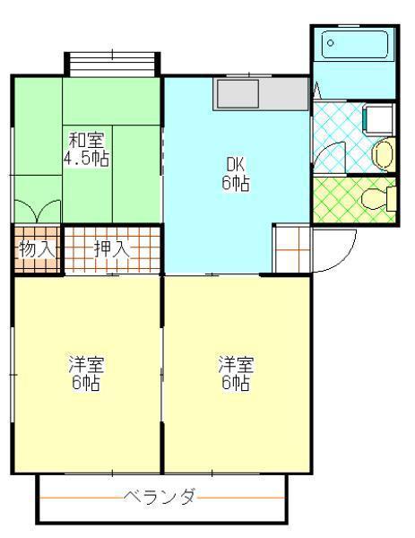 エントピアSHITOMI B棟(3DK/1階)の間取り写真