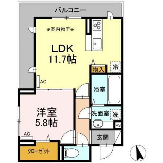 SANCTUARY COURT(1LDK/3階)の間取り写真