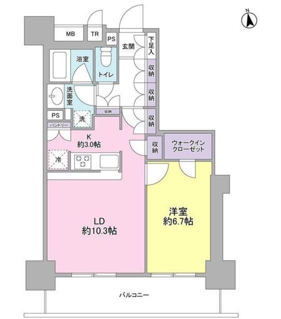 スタイリオ品川中延(1LDK/5階)の間取り写真