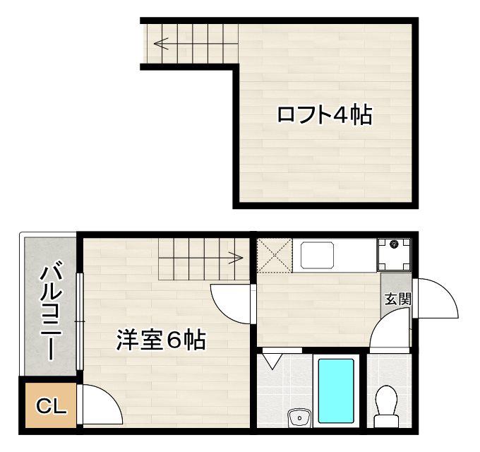 コーポNAOE(1K/1階)の間取り写真