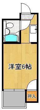 エスポワール幸神II(1K/1階)の間取り写真