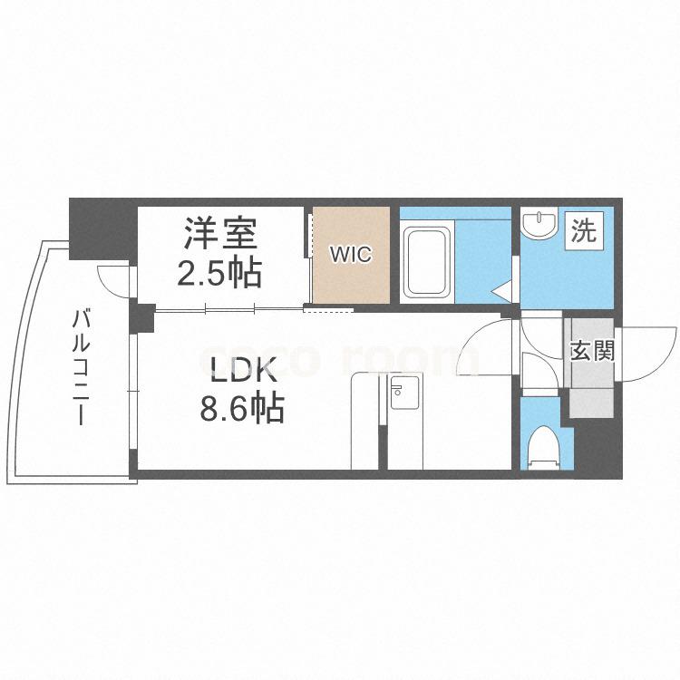 セレニテ中崎町リアン(1LDK/2階)の間取り写真