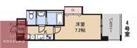 LUXE鶴見(1K/7階)の間取り写真