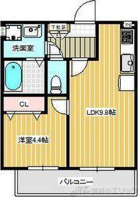 KTIレジデンス吹田II(1LDK/1階)の間取り写真