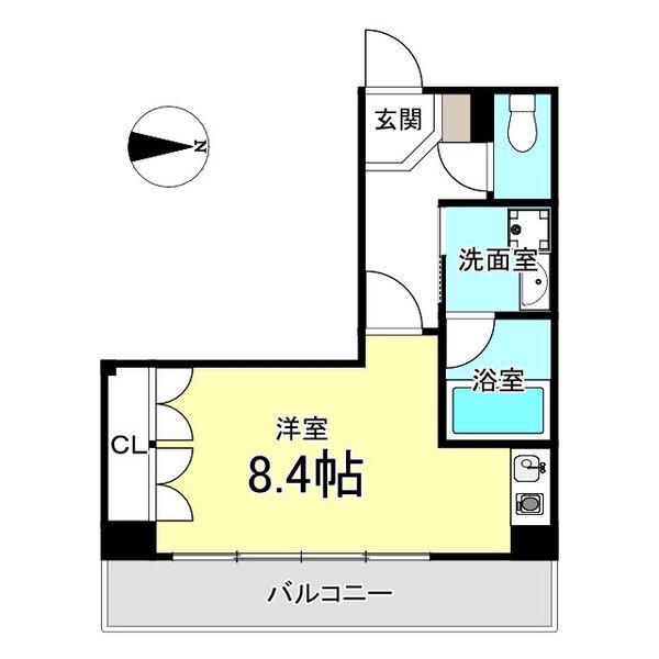 I・Sビル(1K/3階)の間取り写真