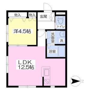 MAISON DE GEO  メゾンドジオ(1LDK/1階)の間取り写真