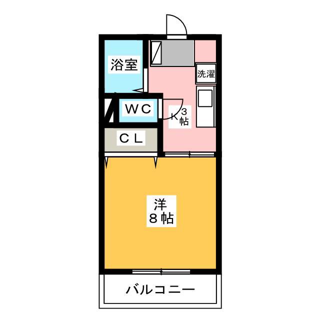 ロイヤルパレス(1K/3階)の間取り写真
