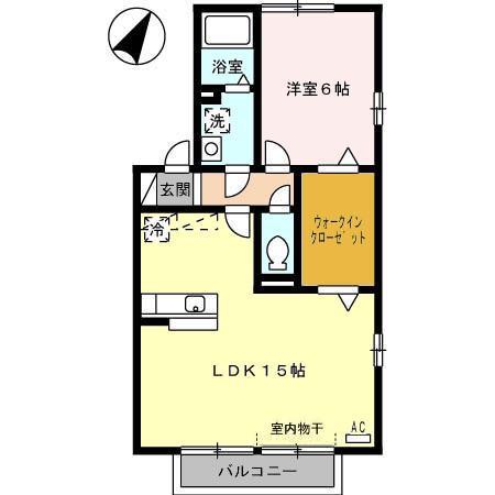 ファミーユ神ノ倉(1LDK/2階)の間取り写真