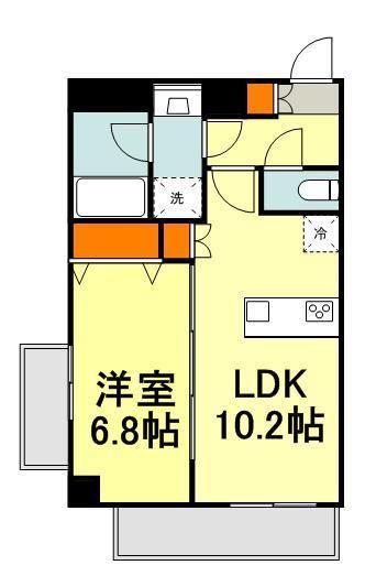 アルテシモレーヴ(1LDK/3階)の間取り写真