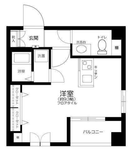 スプレンドーレ蔵前(1K/6階)の間取り写真