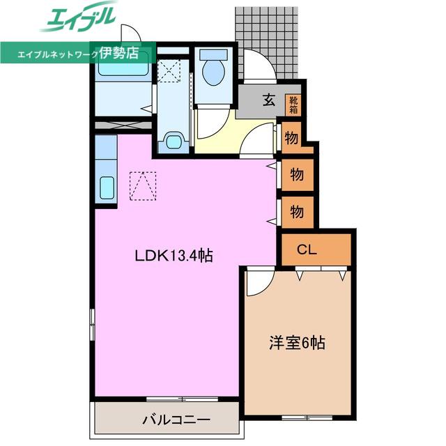 シュパルゲルA棟(1LDK/1階)の間取り写真