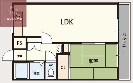 長谷川ハイツ(1LDK/2階)の間取り写真