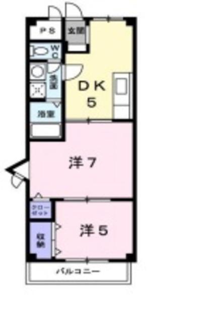 アーバンリバブル(2DK/4階)の間取り写真