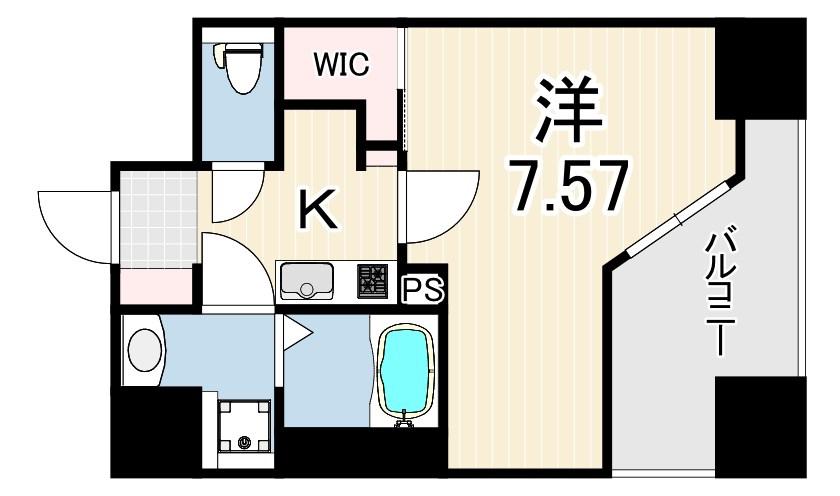 LIVEFLAT六甲桜口(1K/5階)の間取り写真