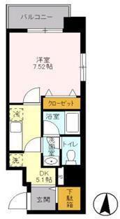 ひびき錦糸町門田ビル(1K/11階)の間取り写真