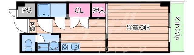 アティーズ安威(1DK/3階)の間取り写真