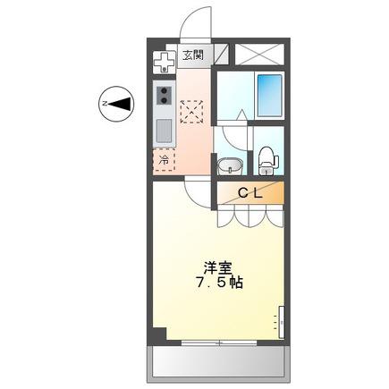 コンフォース光(1K/1階)の間取り写真