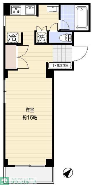 センチュリーコート(ワンルーム/3階)の間取り写真