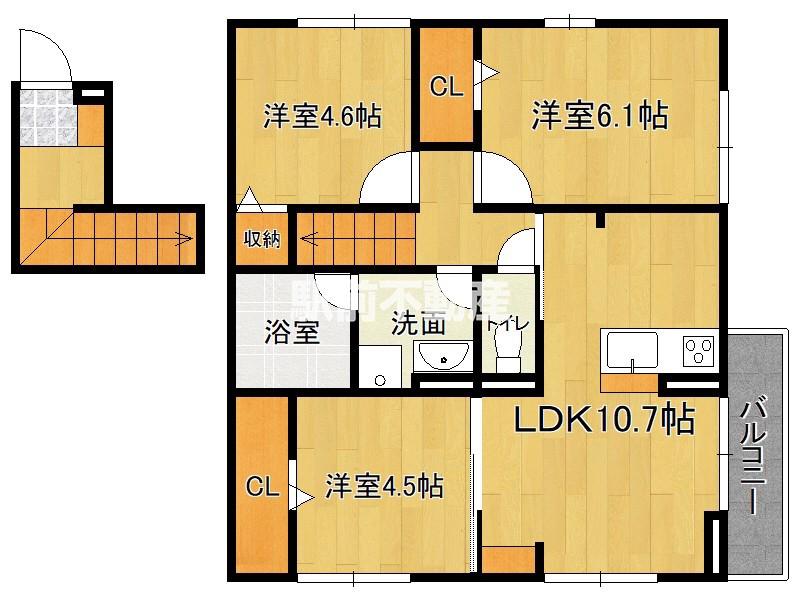 グランメゾン飯倉(3LDK/2階)の間取り写真