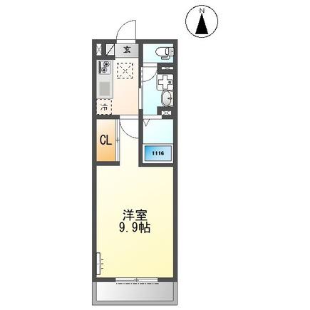 FOREST HILL(1K/2階)の間取り写真