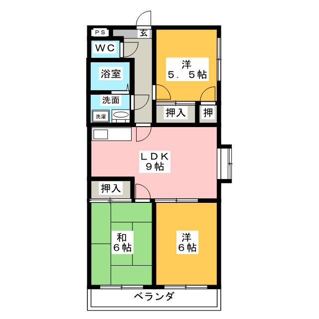 SHANGRILA(3LDK/2階)の間取り写真
