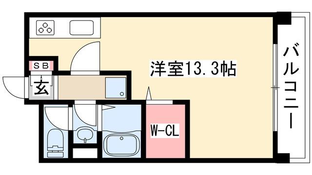 OS・SKYマンション鹿子(1K/2階)の間取り写真