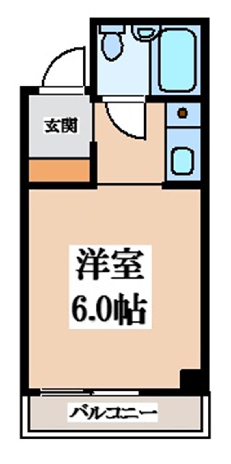 グローバル八戸ノ里II(1K/4階)の間取り写真