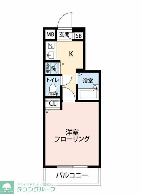 マイナビSTAYミライエ高円寺南(1K/2階)の間取り写真
