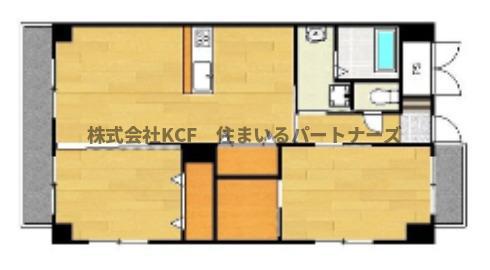 レジェンドソーラー宮の陣(2LDK/10階)の間取り写真