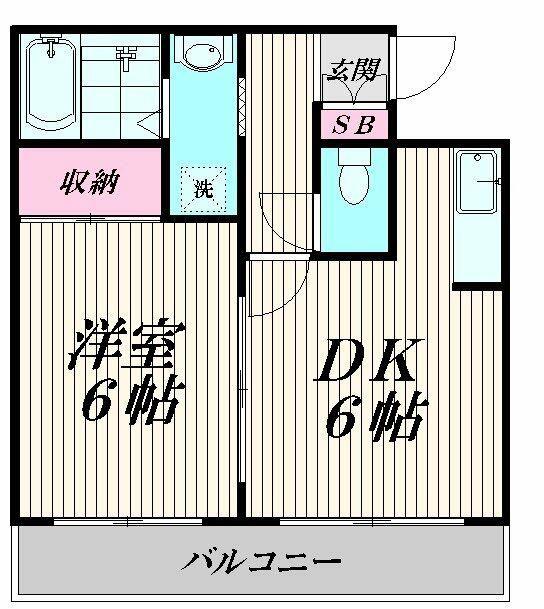 GARDEN MATSUI(1DK/4階)の間取り写真