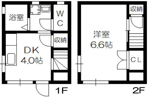 大久保ハイツ(1DK/1階)の間取り写真
