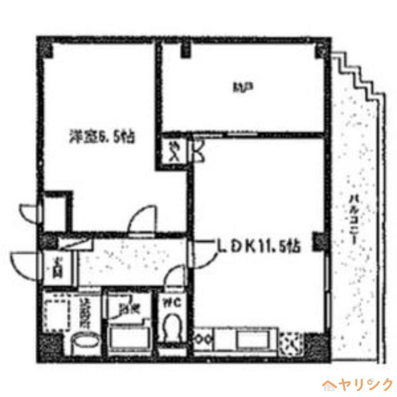 グレース川口(1LDK/4階)の間取り写真