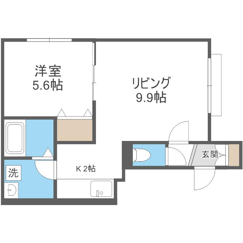 コーポ旭光(1LDK/2階)の間取り写真