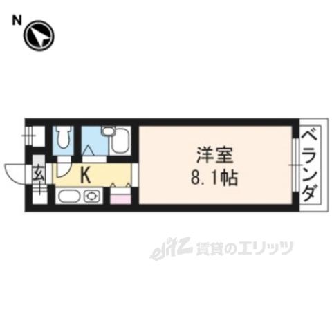 コアロード鷹ヶ峰(1K/3階)の間取り写真