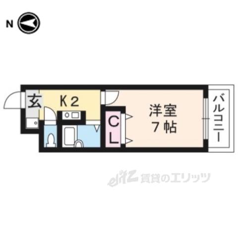 フォルサ2番館(1K/3階)の間取り写真