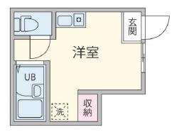 レジデンス高田馬場(ワンルーム/1階)の間取り写真