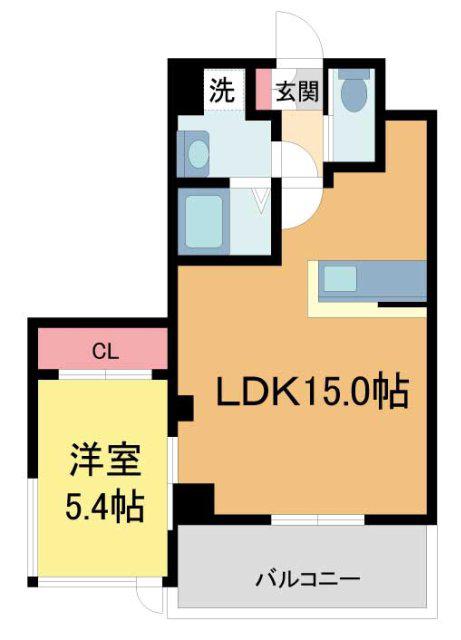 プレジオ武庫川AIAN(1LDK/8階)の間取り写真