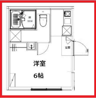 ルーチェ町屋(ワンルーム/3階)の間取り写真