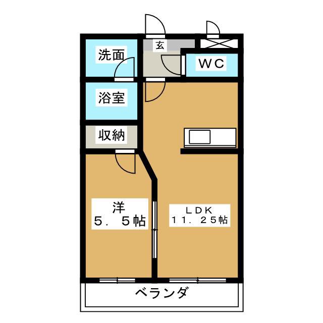 GRAND ART(1LDK/4階)の間取り写真