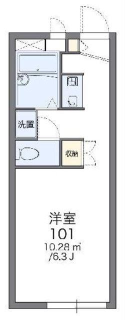 レオパレスルピナス(1K/2階)の間取り写真