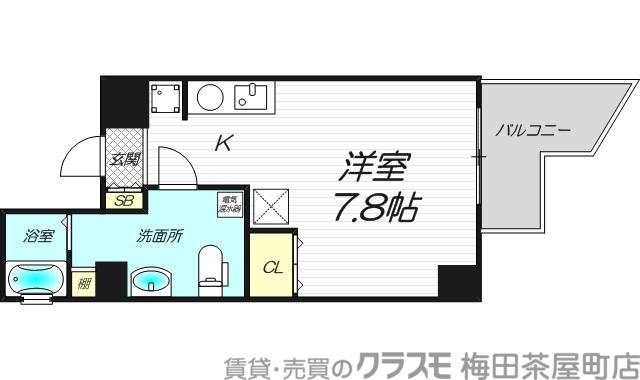 フレアコート新大阪(ワンルーム/5階)の間取り写真