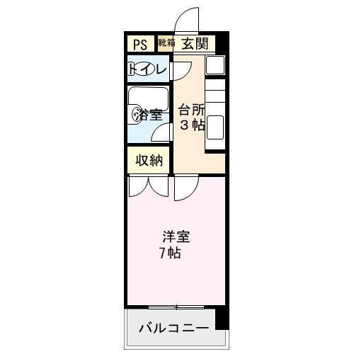 アンジェリカ(1K/3階)の間取り写真