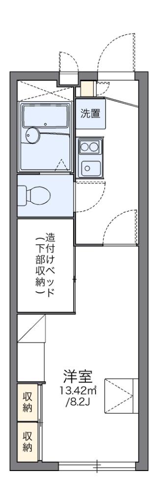 レオパレスフレンズ(1K/2階)の間取り写真
