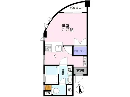 センチュリー恵(1K/3階)の間取り写真