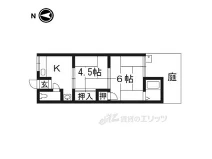 第二永井荘(2K/2階)の間取り写真