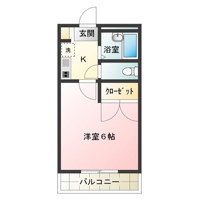 レオパレス三国ヶ丘弐番館(1K/2階)の間取り写真