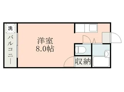 ビッグバーンズマンション谷山(ワンルーム/3階)の間取り写真