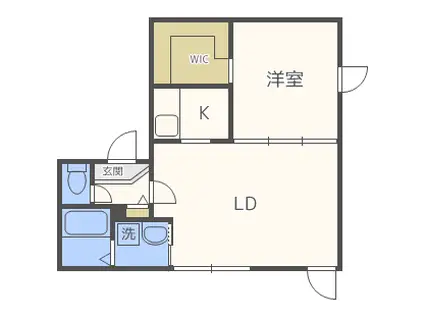 スカイパーク宮の沢II(1LDK/5階)の間取り写真