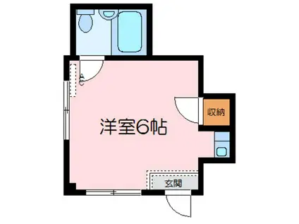 ひまわりマンションVII(ワンルーム/1階)の間取り写真