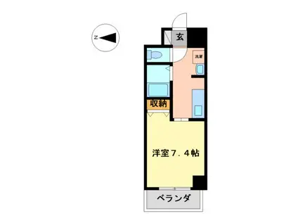 ジーピー栄本町通(1K/11階)の間取り写真